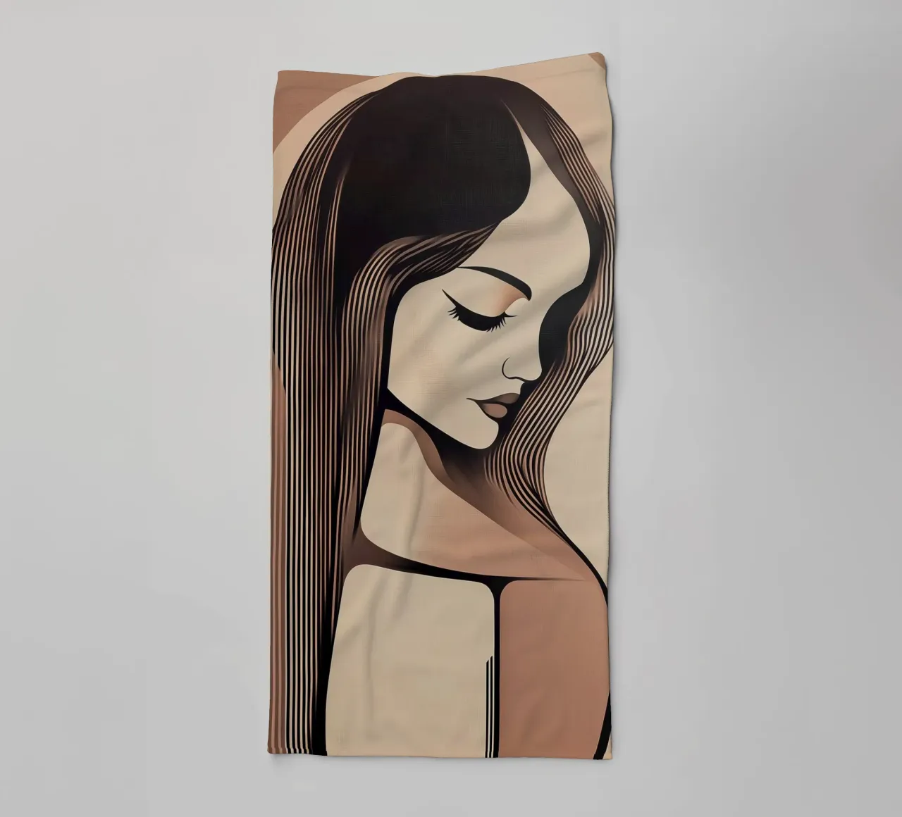 Mujer abstracta toalla de baño de Imagine
