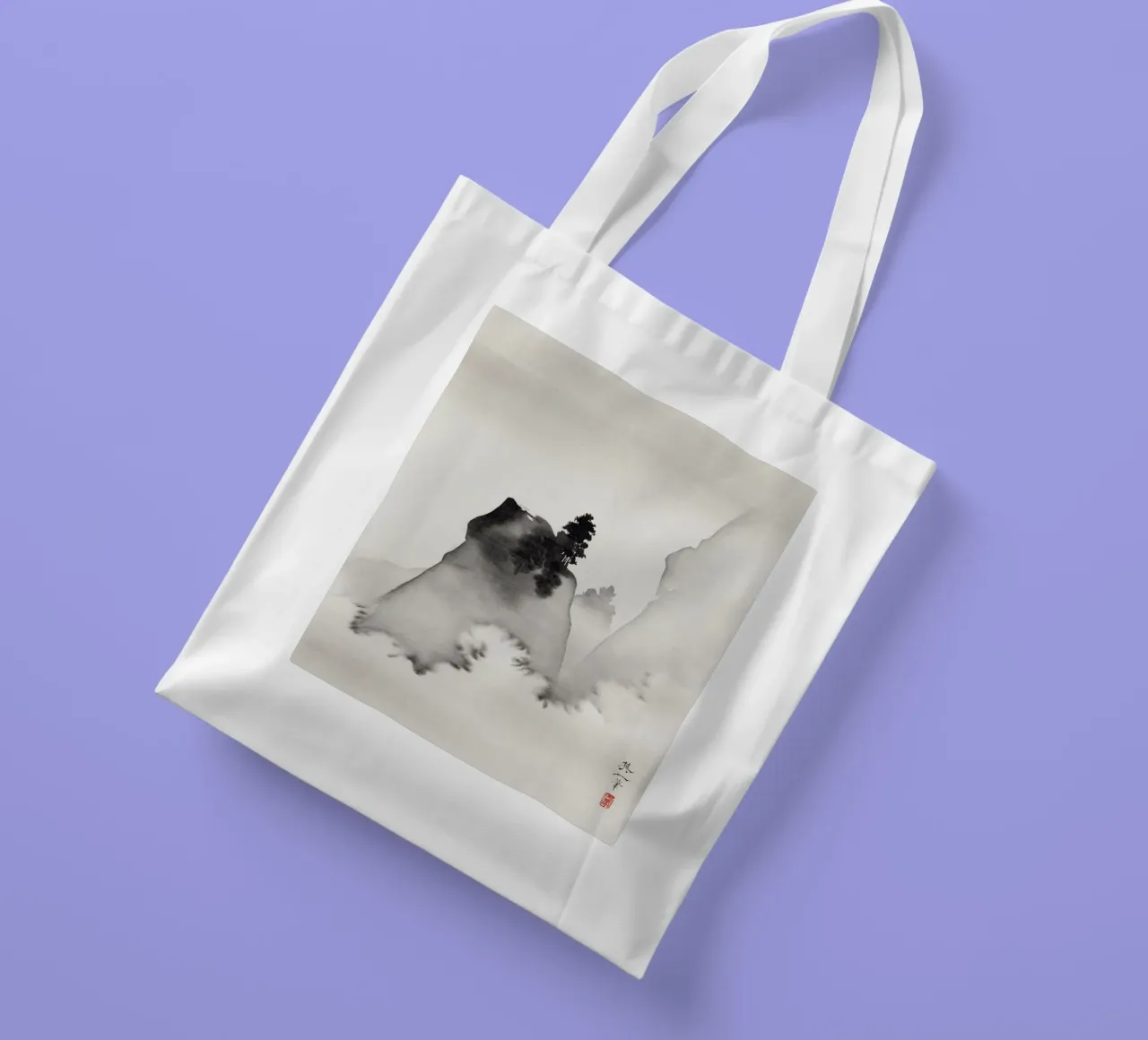 Mountains (right from the triptych Three Evening Scenes) borsa in juta da vintageshop