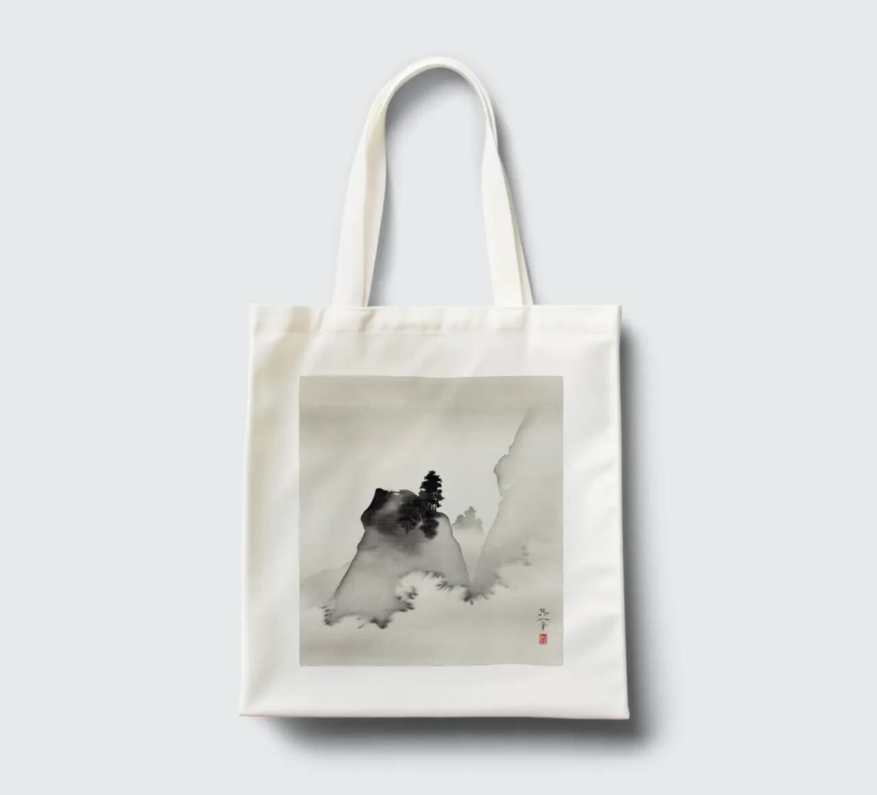 Mountains (right from the triptych Three Evening Scenes) borsa in juta da vintageshop