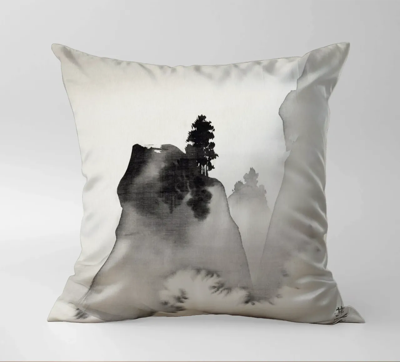 Mountains (right from the triptych Three Evening Scenes) cuscino da vintageshop