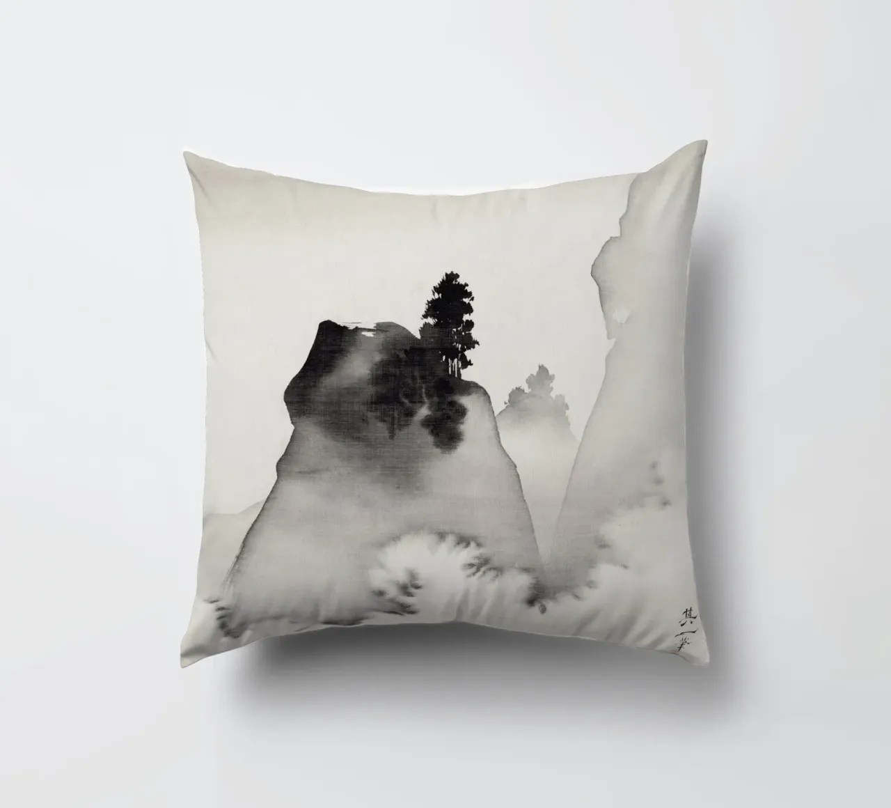 Mountains (right from the triptych Three Evening Scenes) cuscino da vintageshop