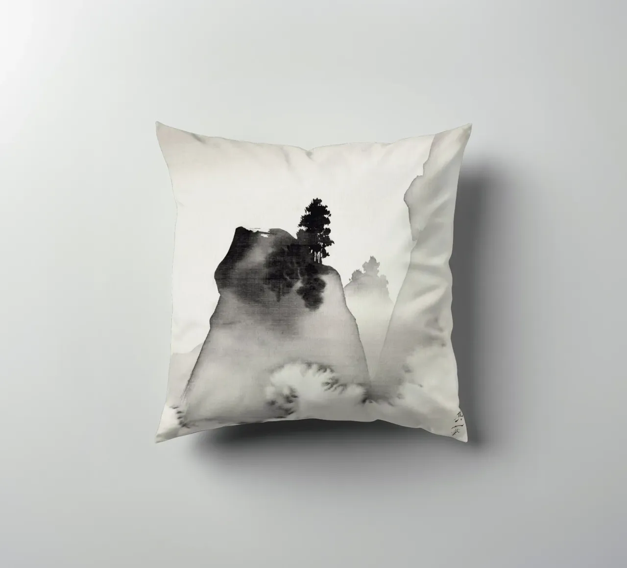 Mountains (right from the triptych Three Evening Scenes) cuscino da vintageshop