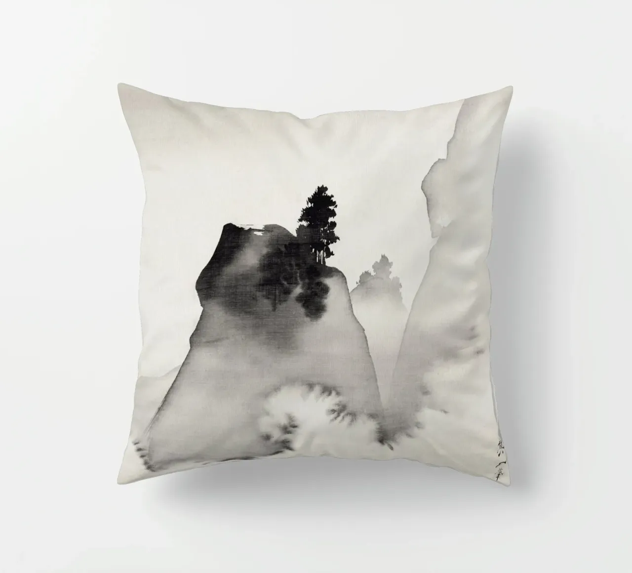 Mountains (right from the triptych Three Evening Scenes) cuscino da vintageshop
