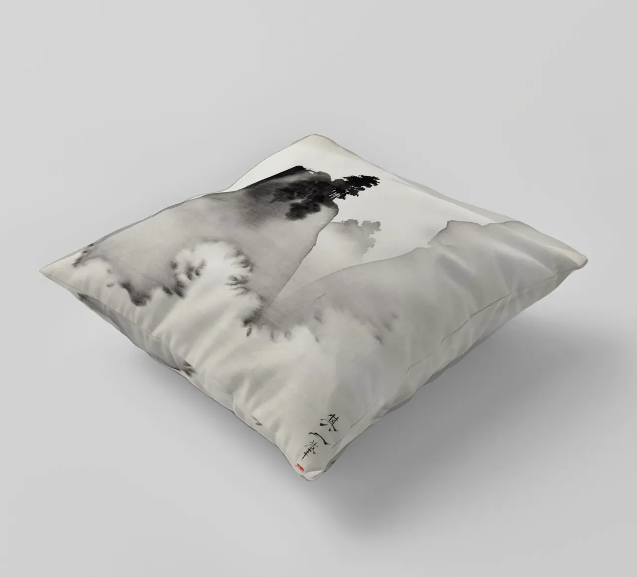 Mountains (right from the triptych Three Evening Scenes) cuscino da vintageshop