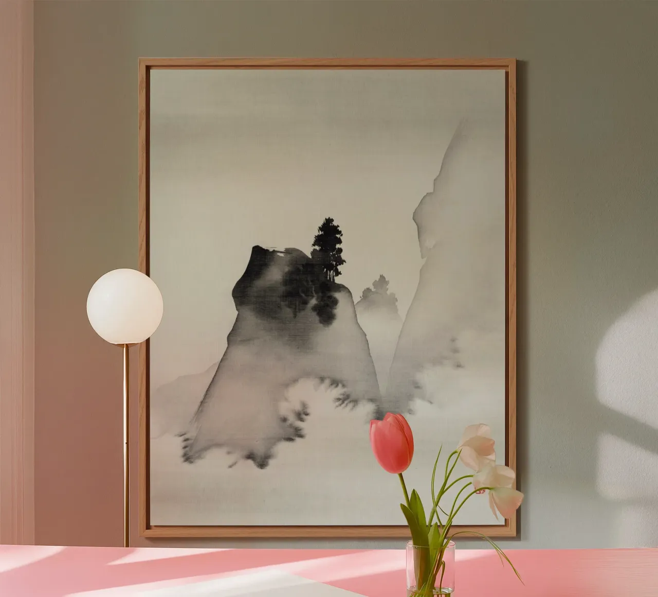 Mountains (right from the triptych Three Evening Scenes) alluminio dibond da vintageshop