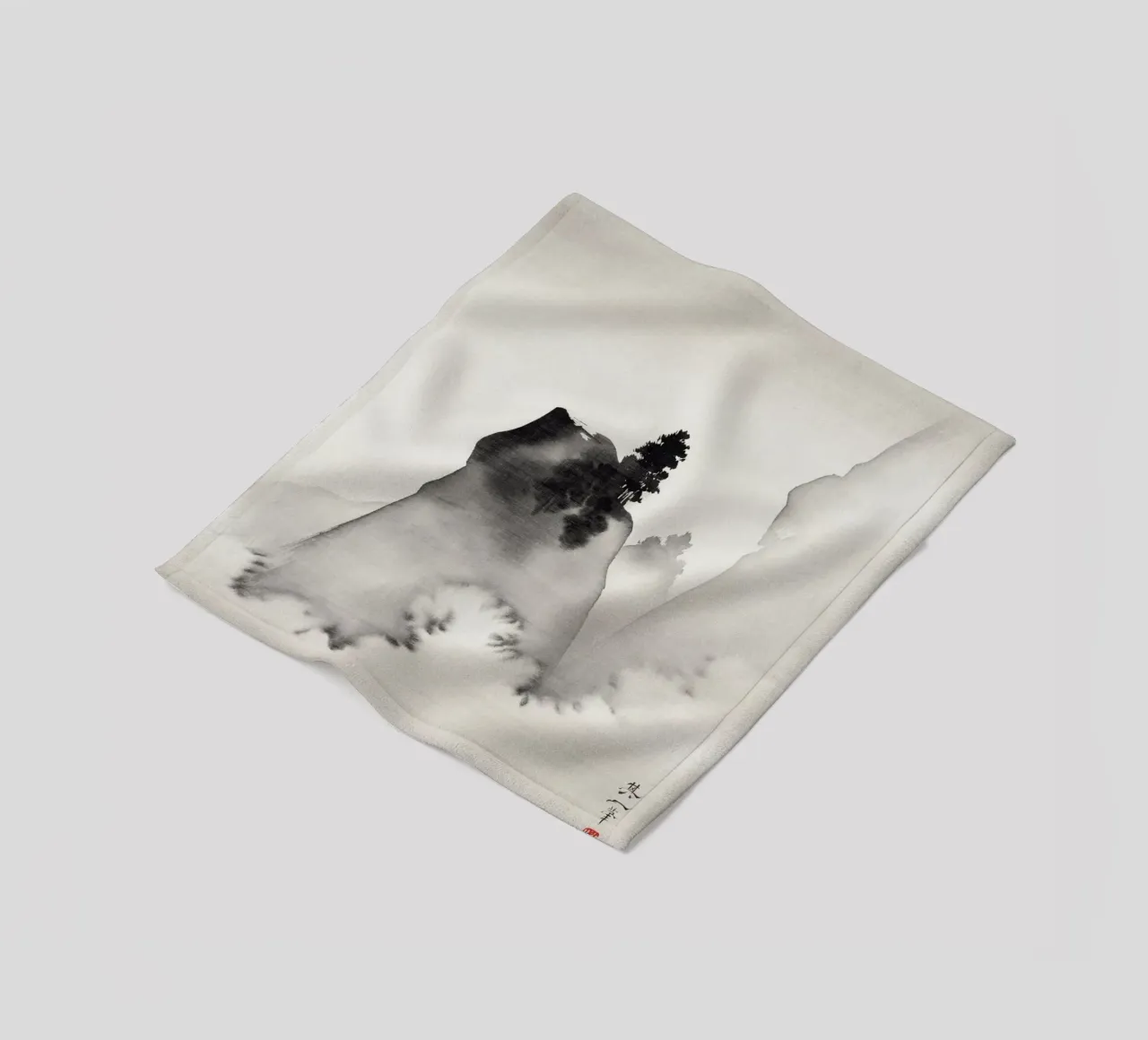 Mountains (right from the triptych Three Evening Scenes) coperta in pile da vintageshop