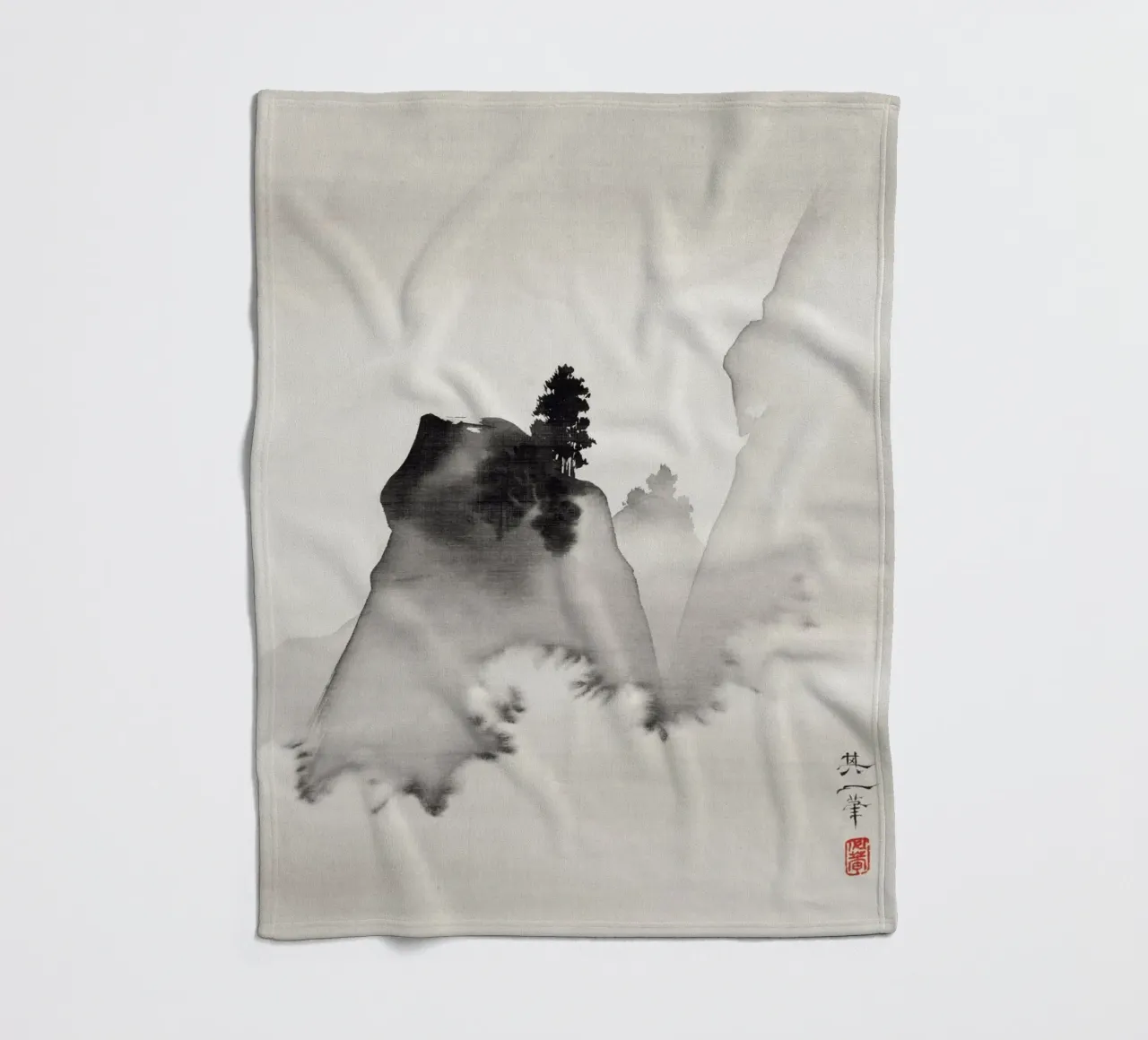 Mountains (right from the triptych Three Evening Scenes) coperta in pile da vintageshop