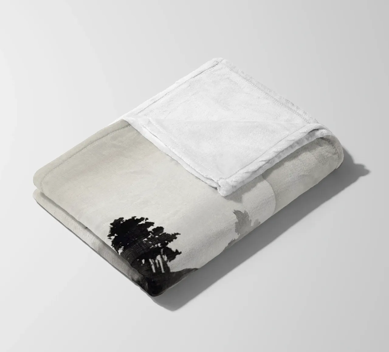 Mountains (right from the triptych Three Evening Scenes) coperta in pile da vintageshop