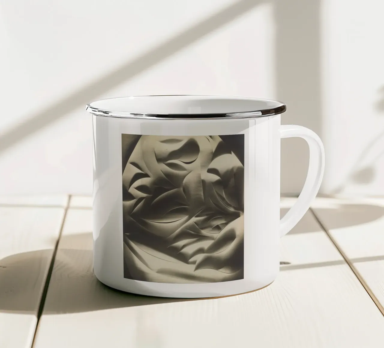 Cut-paper Abstraction tazza in smalto da vintageshop
