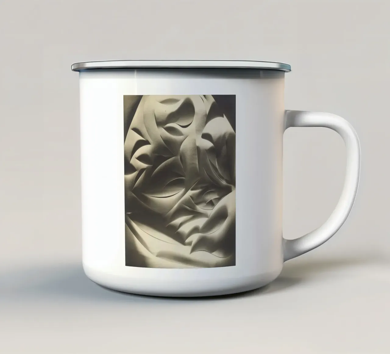 Cut-paper Abstraction tazza in smalto da vintageshop