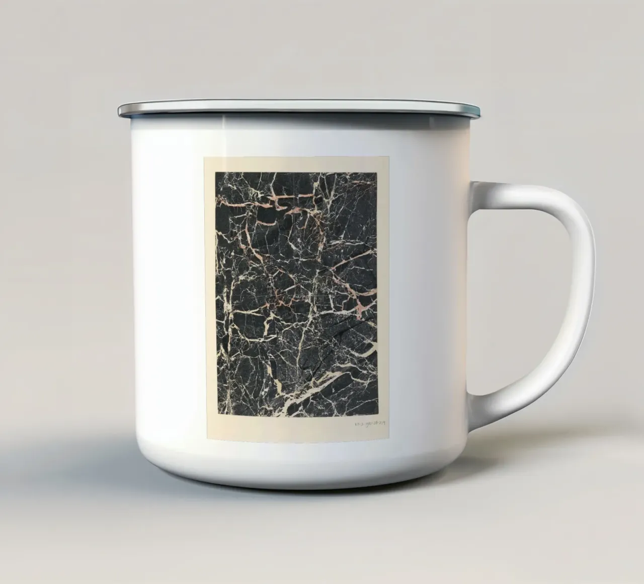 black and white marble tazza in smalto da vintageshop