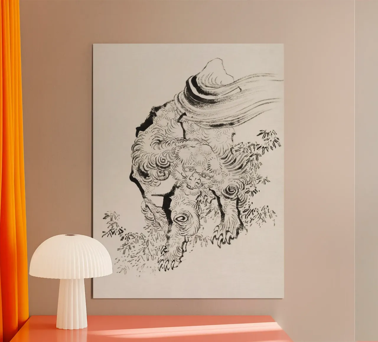 Japanese tiger poster con telaio in alluminio da vintageshop