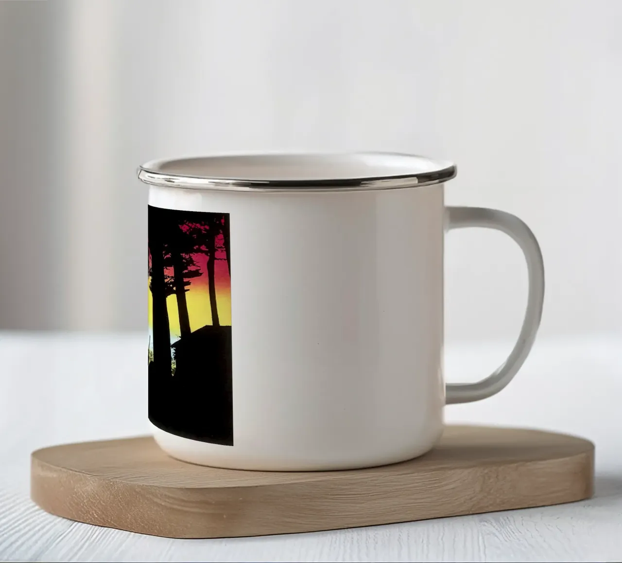 100 ANNI FA, Big Sur - Peter Doig tazza in smalto da Milfordpaint