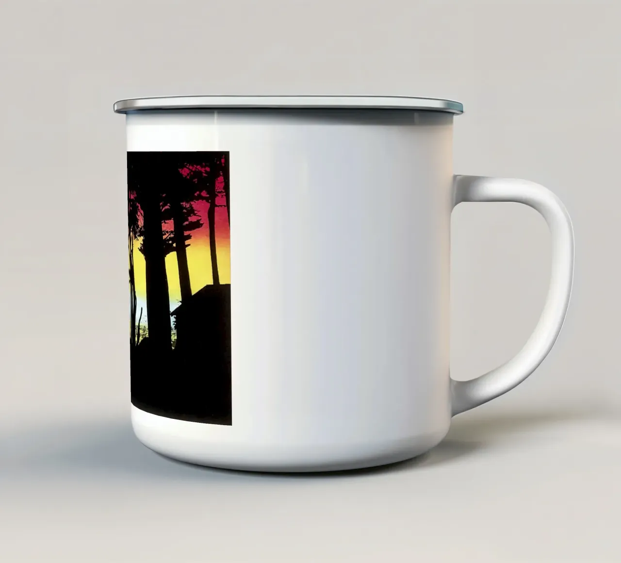 100 ANNI FA, Big Sur - Peter Doig tazza in smalto da Milfordpaint
