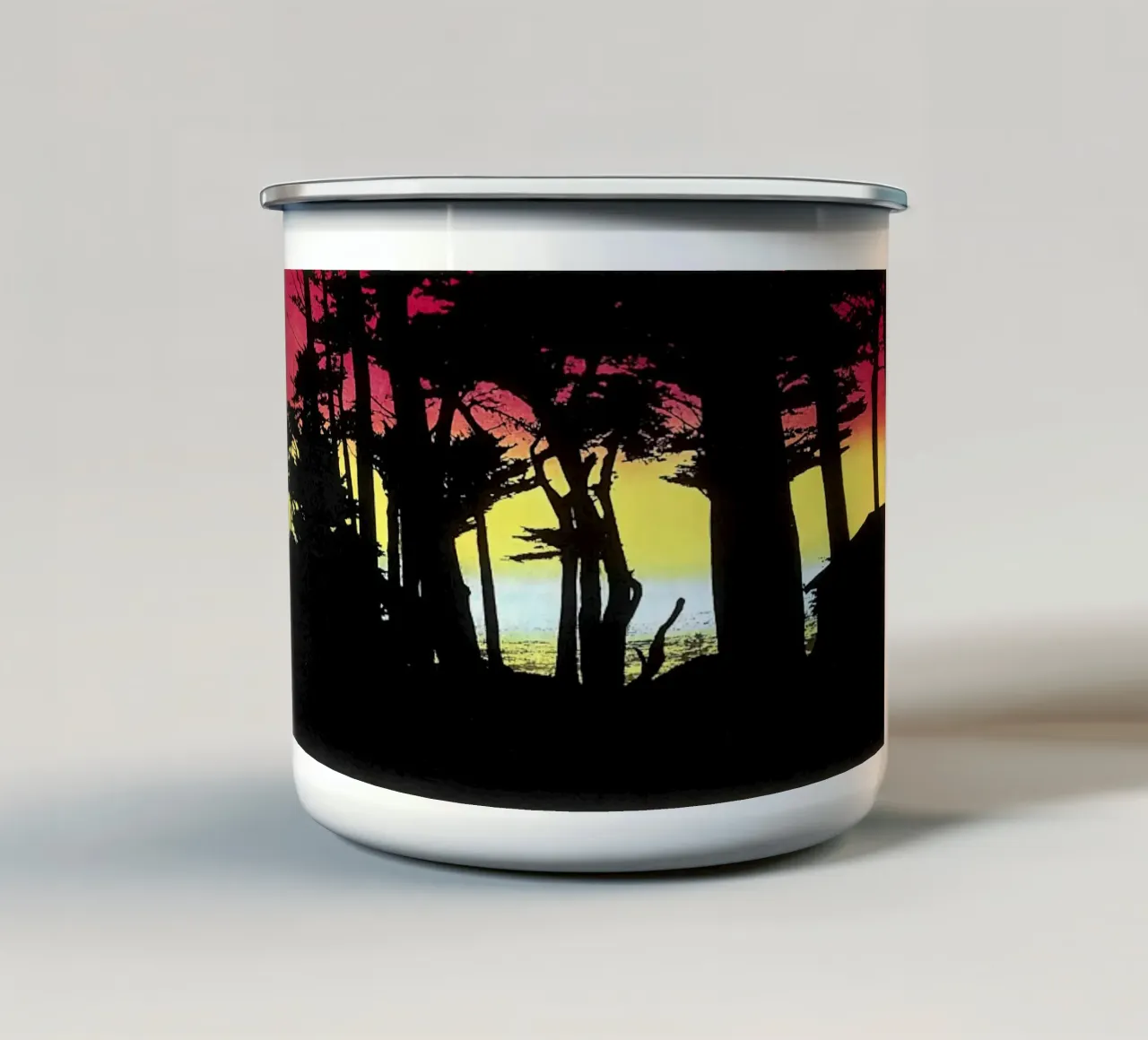100 ANNI FA, Big Sur - Peter Doig tazza in smalto da Milfordpaint