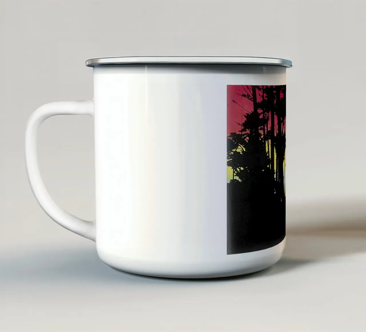 100 ANNI FA, Big Sur - Peter Doig tazza in smalto da Milfordpaint