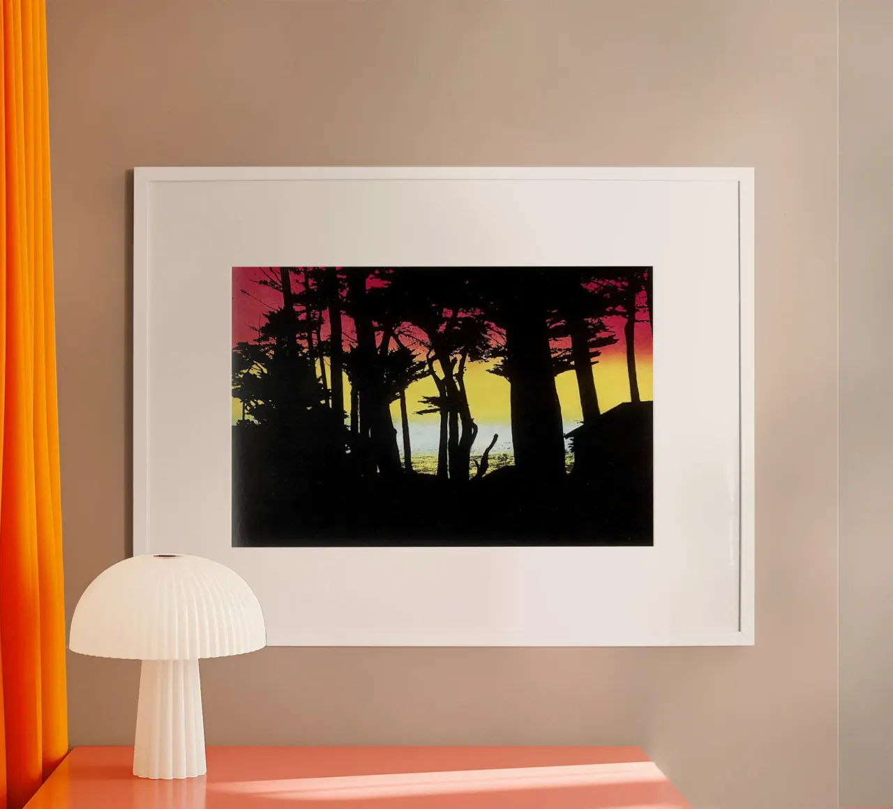 100 ANNI FA, Big Sur - Peter Doig poster con telaio in alluminio da Milfordwings