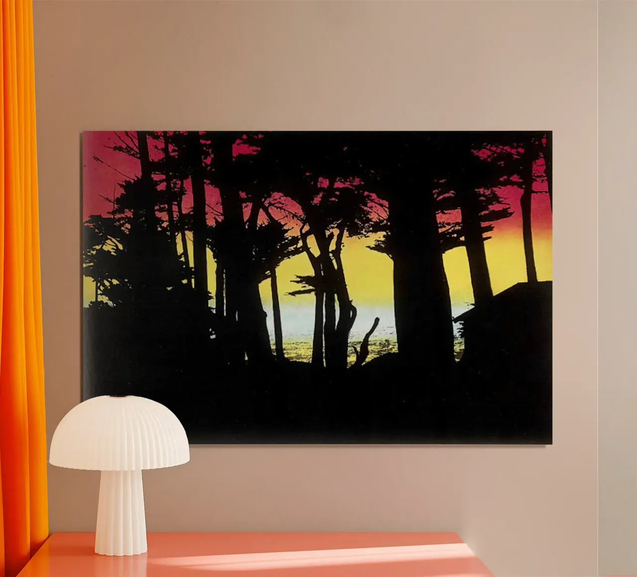 100 ANNI FA, Big Sur - Peter Doig poster con telaio in alluminio da Milfordwings