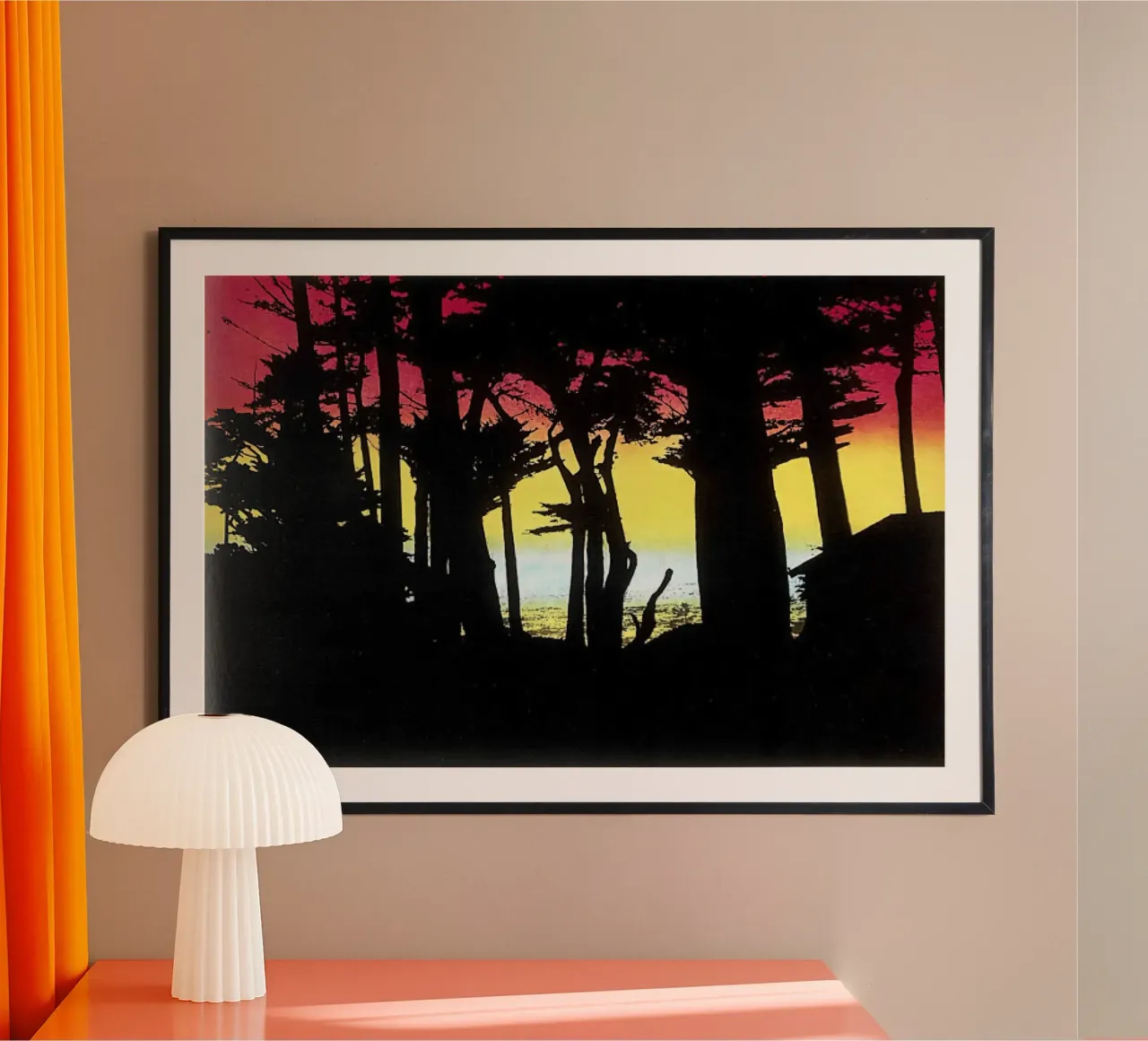 100 ANNI FA, Big Sur - Peter Doig poster con telaio in alluminio da Milfordwings
