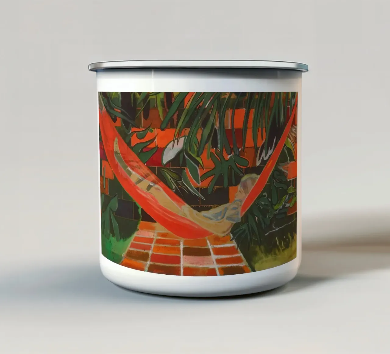 Alice a Boscoe's, 2023 - Peter Doig tazza in smalto da Milfordpaint