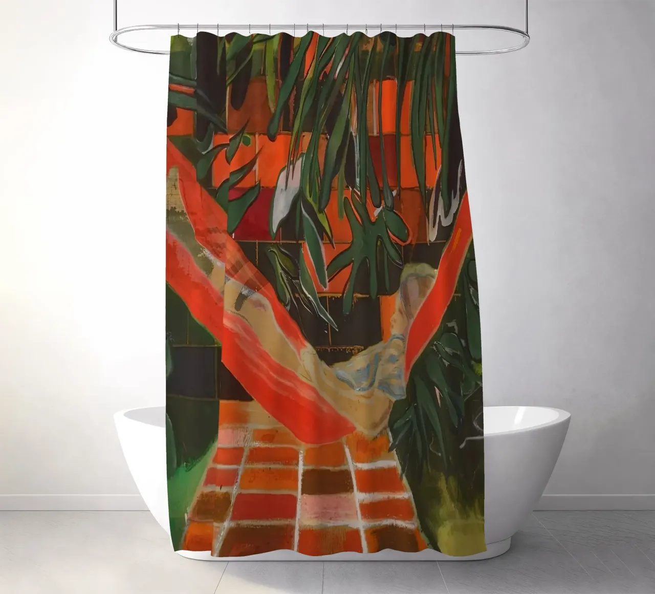 Alice a Boscoe's, 2023 - Peter Doig tenda da doccia da Milfordpaint