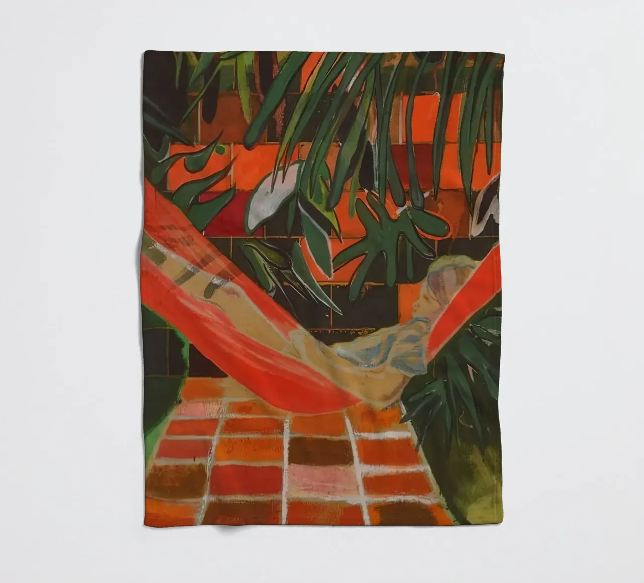 Alice a Boscoe's, 2023 - Peter Doig coperta in pile da Milfordpaint