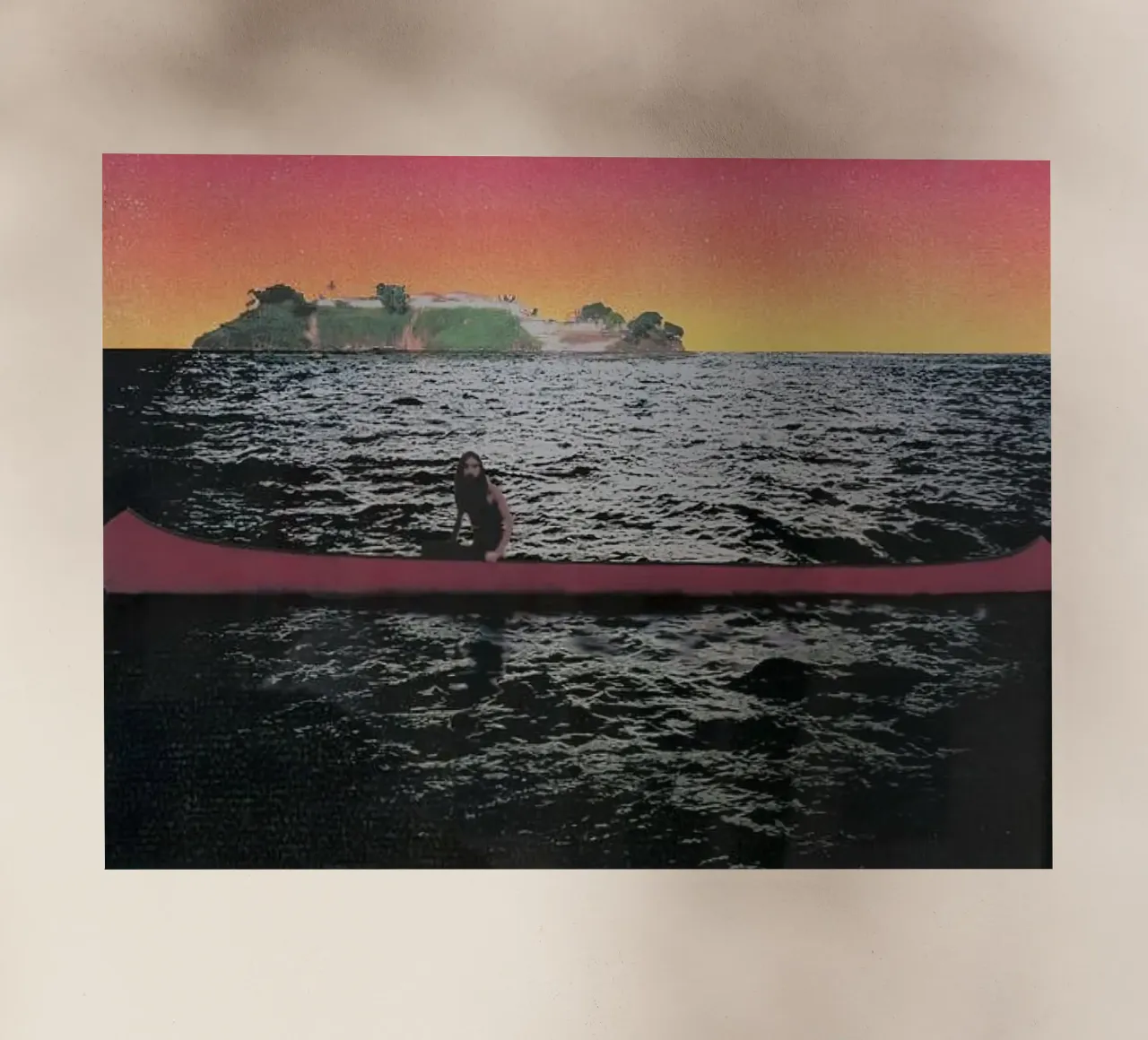Isola delle canoe, 2000 - Peter Doig pellicola backlit da Milfordpaint