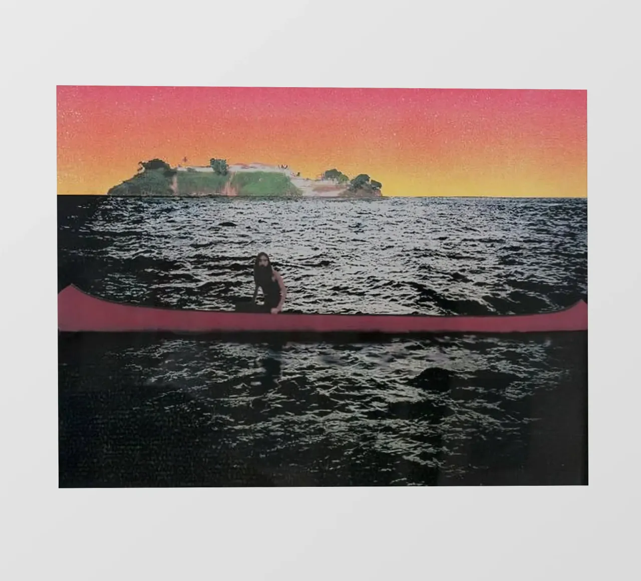 Isola delle canoe, 2000 - Peter Doig pellicola backlit da Milfordpaint