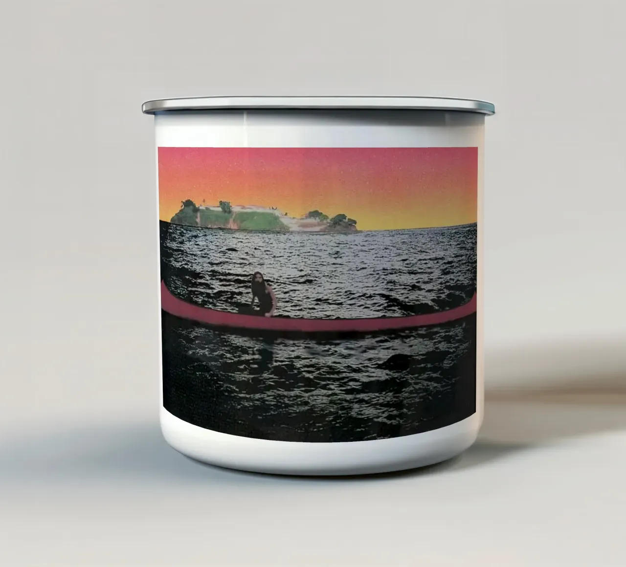 Isola delle canoe, 2000 - Peter Doig tazza in smalto da Milfordpaint