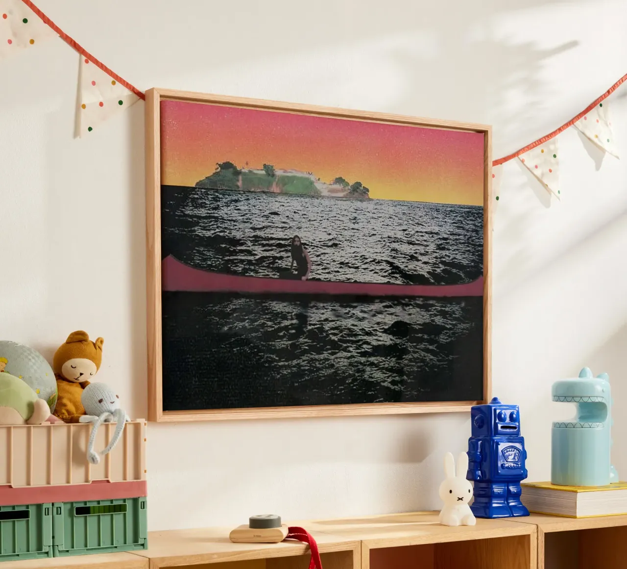 Canoe Island, 2000 - Peter Doig canvas with Floater frame by Milfordwings