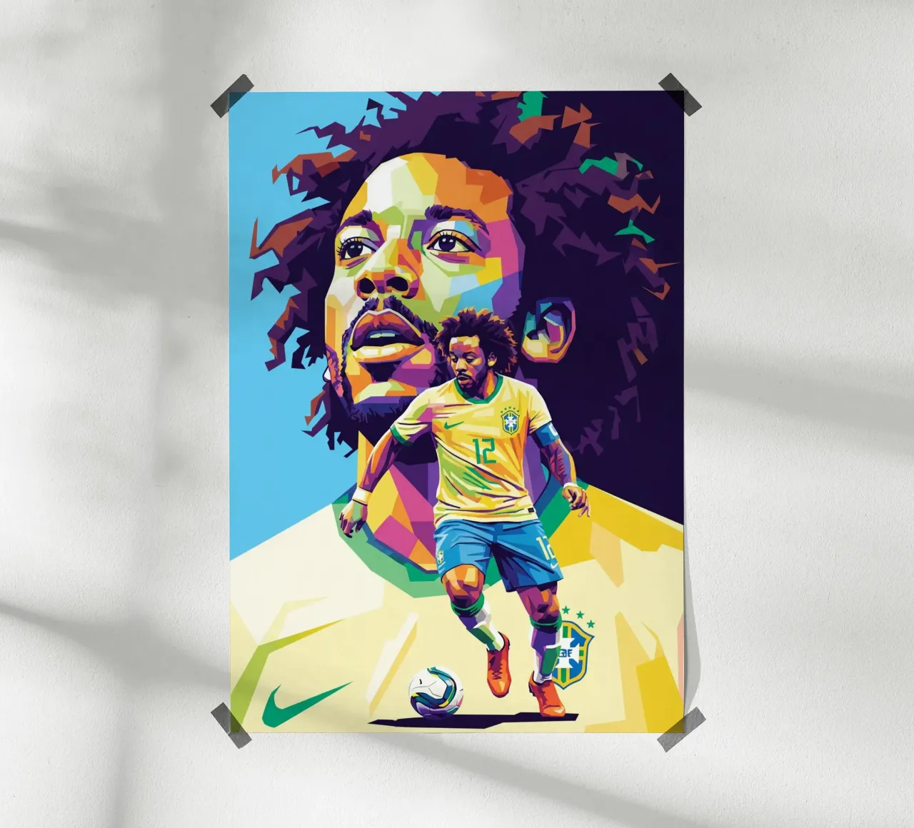 Marcelo Vieira - calciatore brasiliano poster con telaio in plastica da Hantamrata