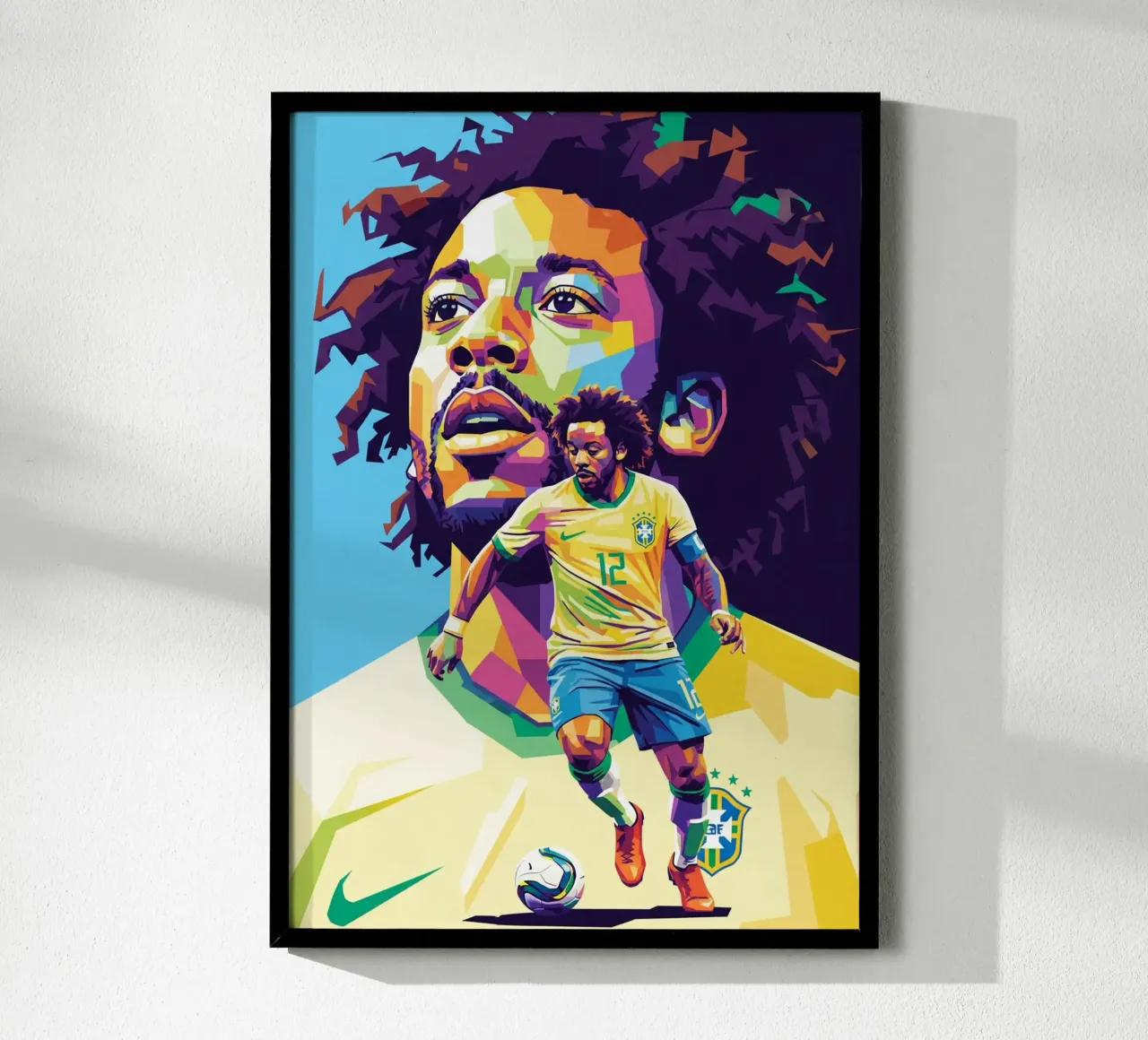 Marcelo Vieira - calciatore brasiliano poster con telaio in plastica da Hantamrata