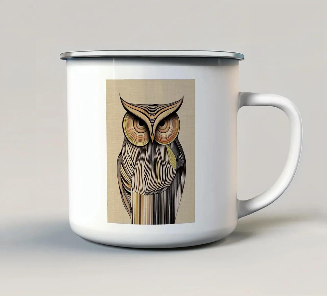 Gufo tazza in smalto da Imagine