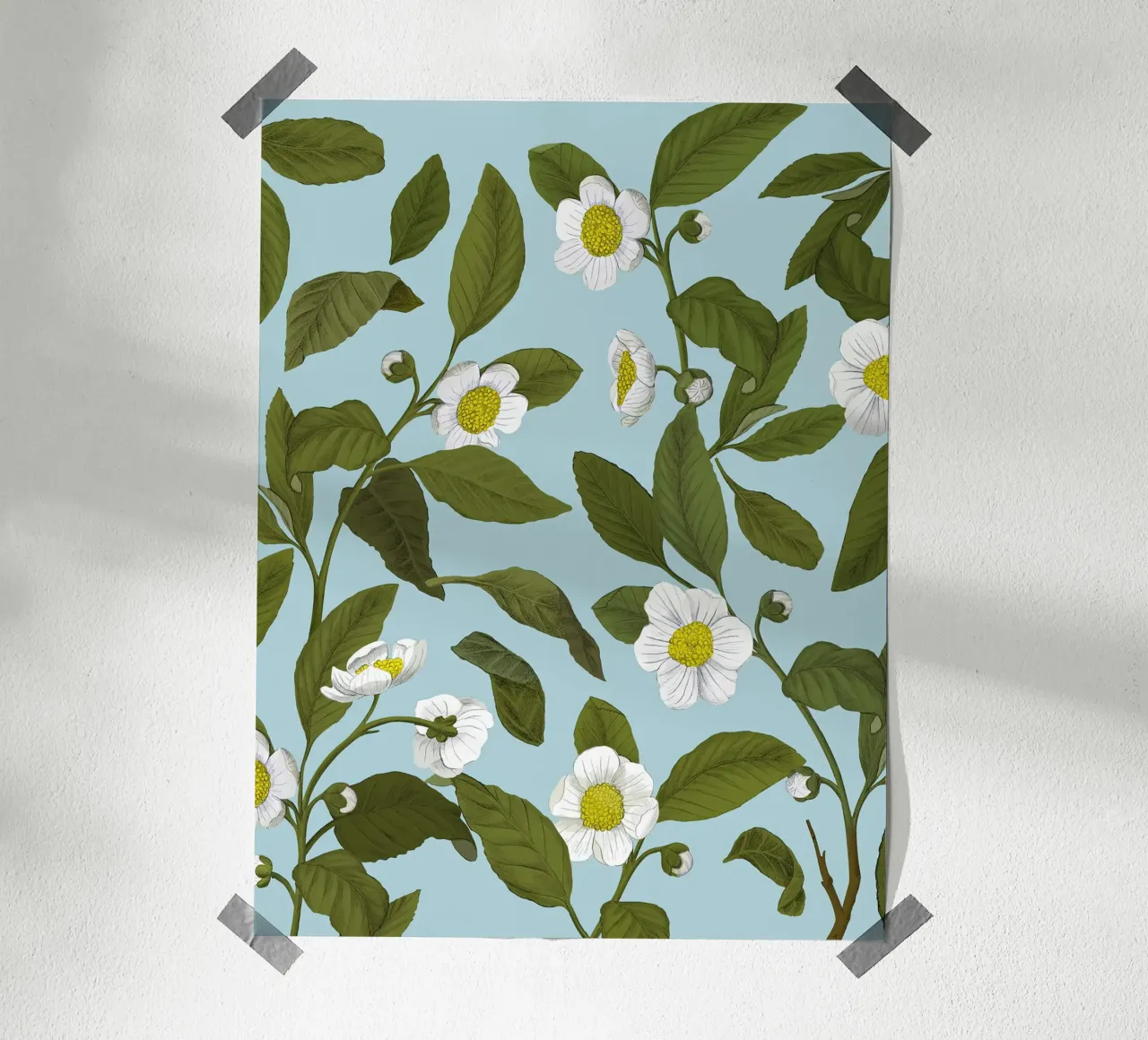 Fiori bianchi - Silja Goetz poster da Monillustrations