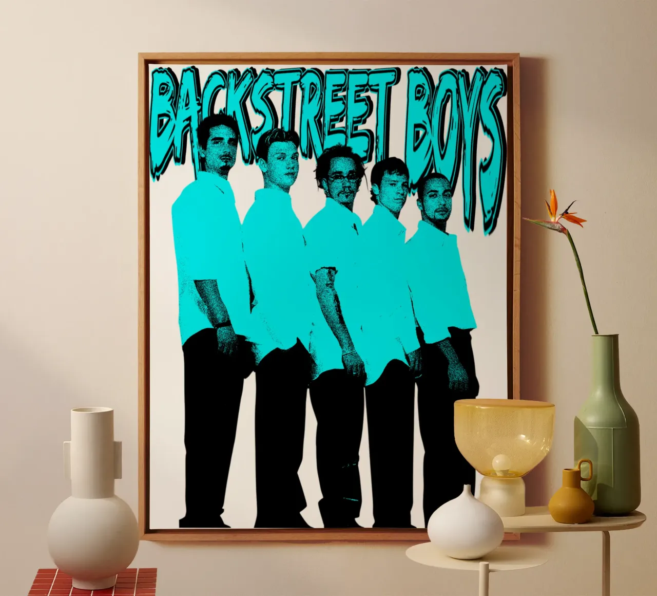 Grunge stijl Pop Boy Backstreet Boys canvas met Baklijst van igoshdesigns
