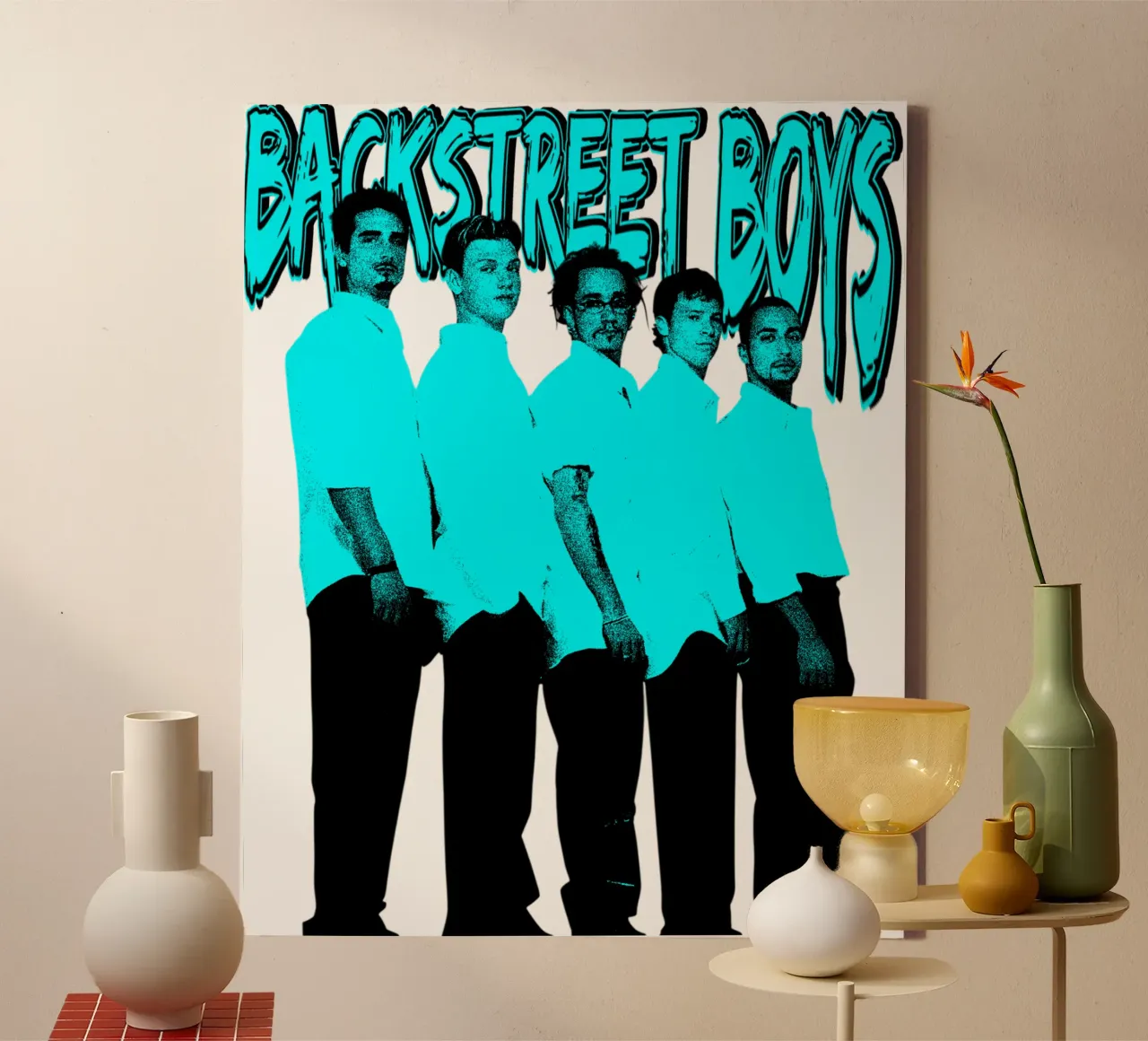 Grunge stijl Pop Boy Backstreet Boys canvas met Baklijst van igoshdesigns