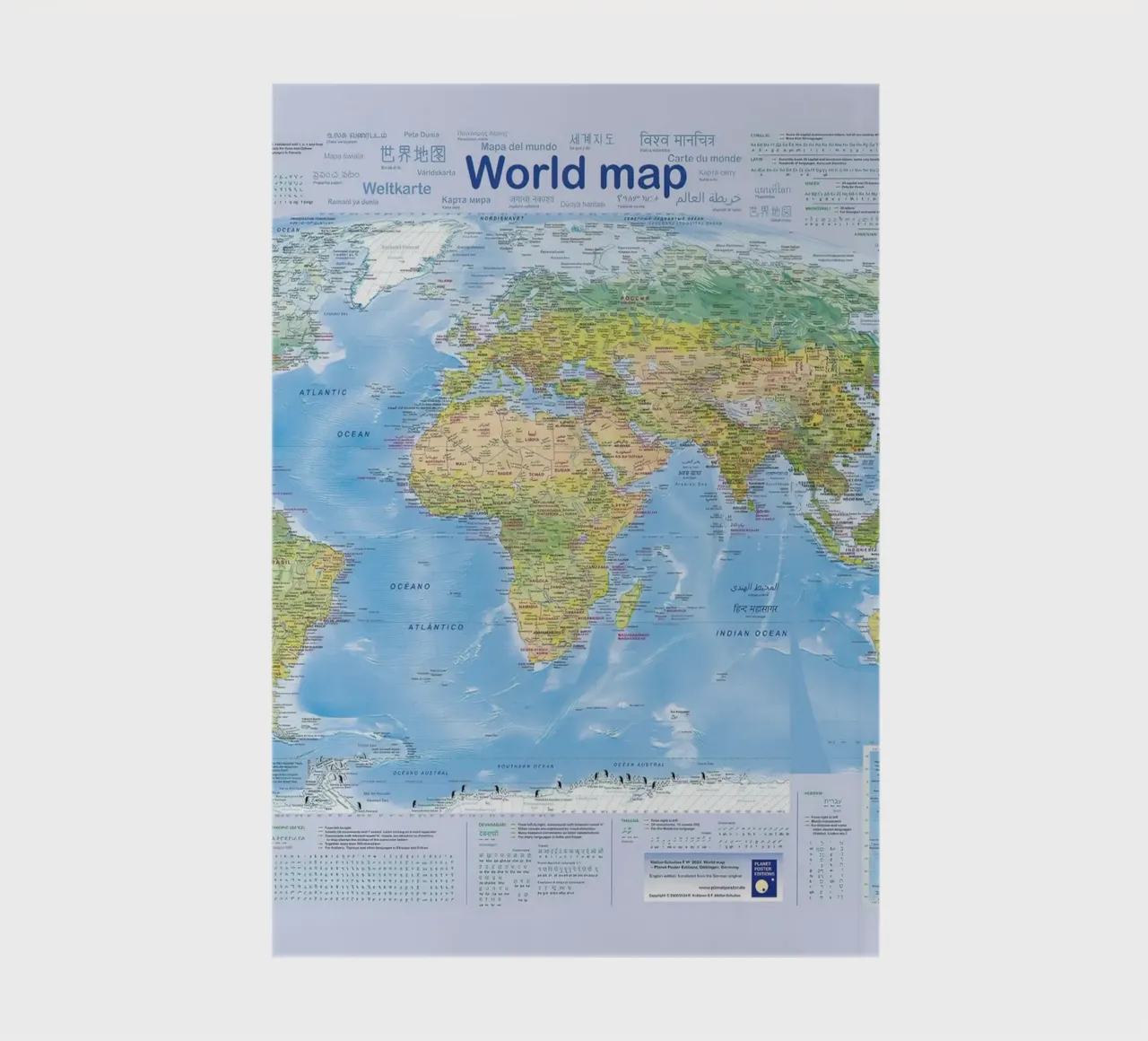 World map 2024 Print notebook by Lyndamaps