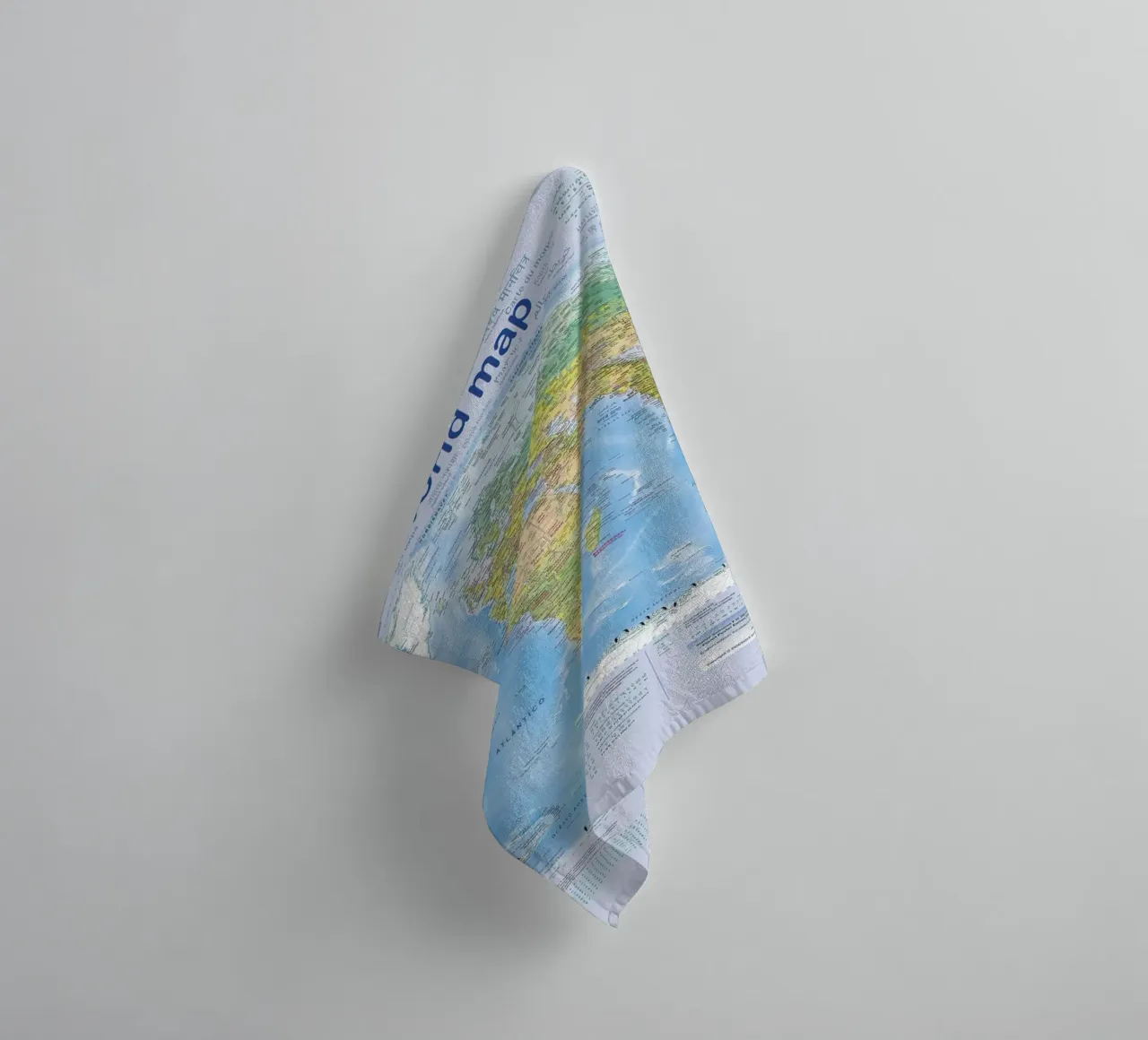World map 2024 Print towel by Lyndamaps