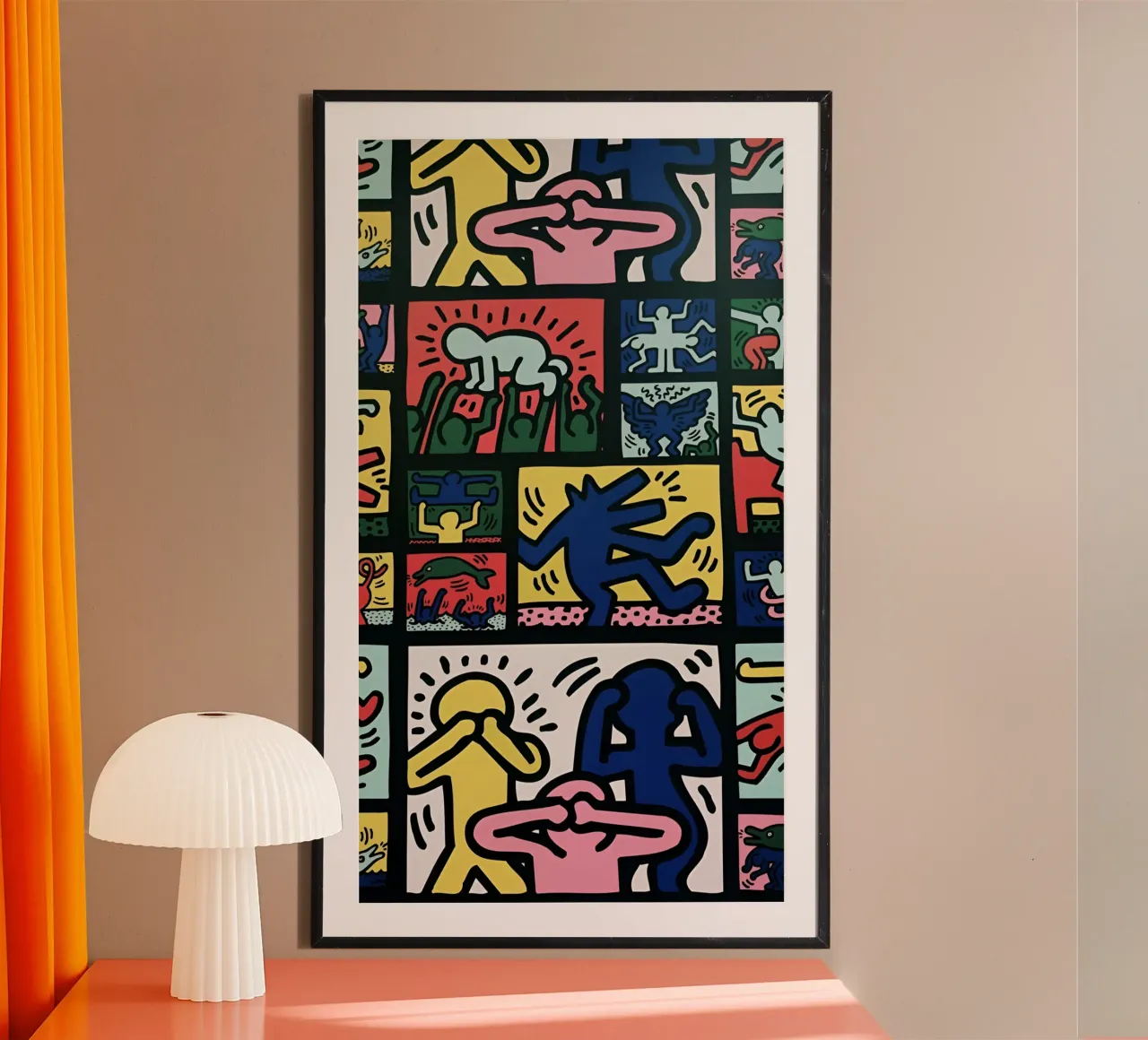 Maglietta essenziale Grid of Gamb poster da brands1.0