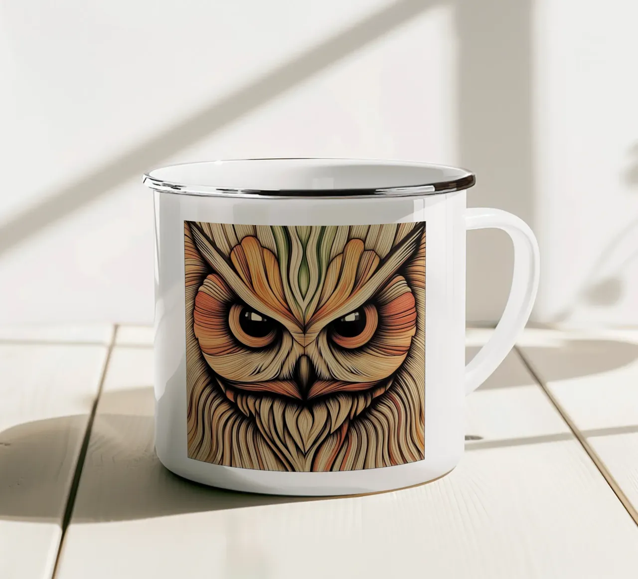 Gufo tazza in smalto da Imagine