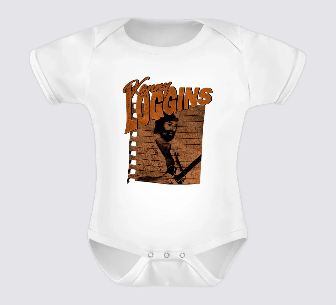Scherenschnitt Pop Kenny Loggins Kurzarm Babybody von mannys_artt