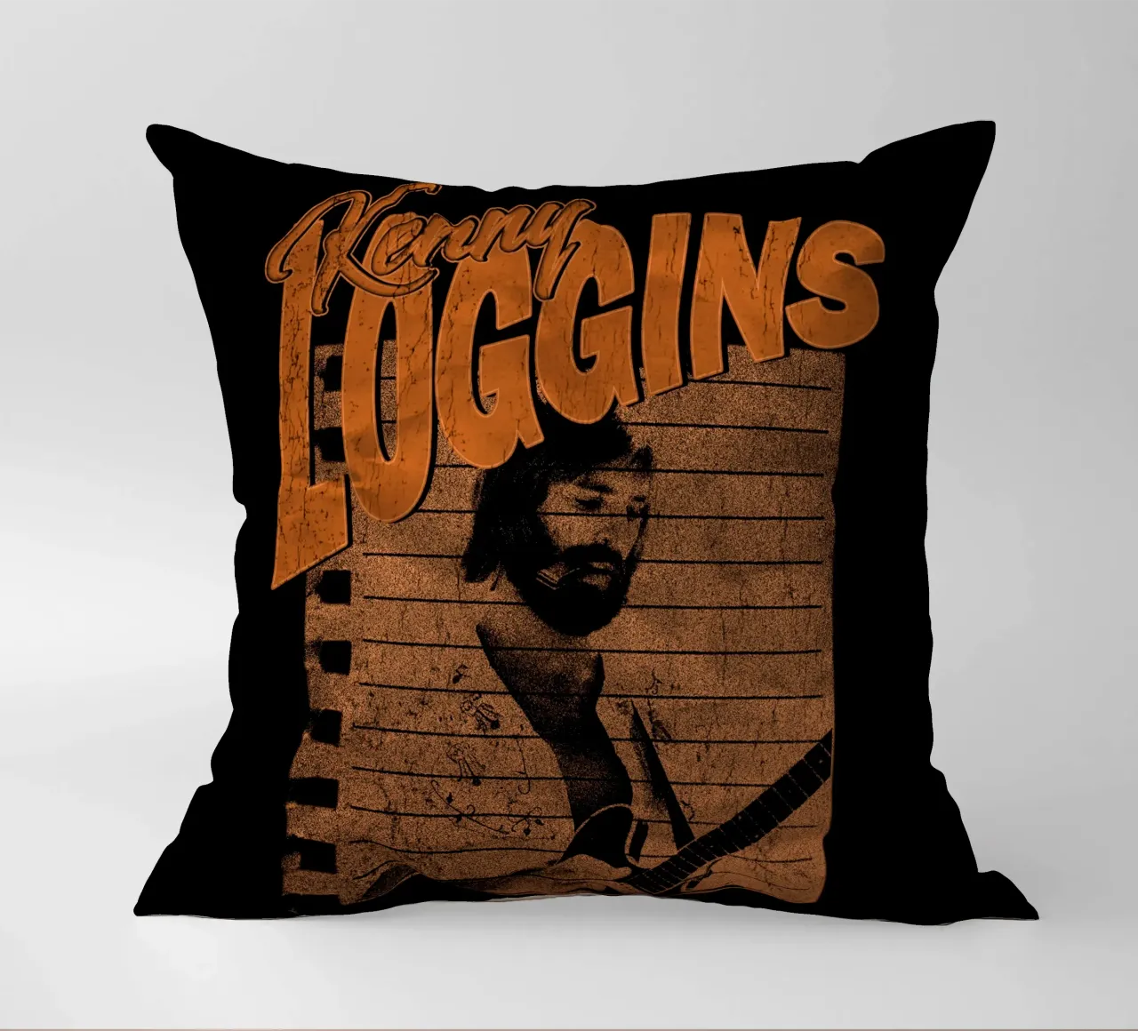 Silhouette Pop Kenny Loggins cuscino da mannys_artt