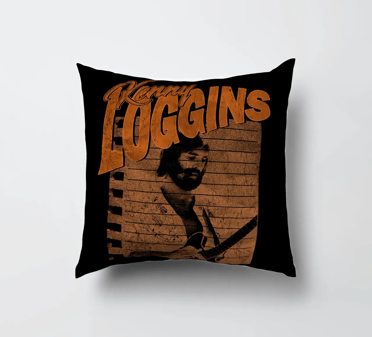 Silhouette Pop Kenny Loggins cuscino da mannys_artt