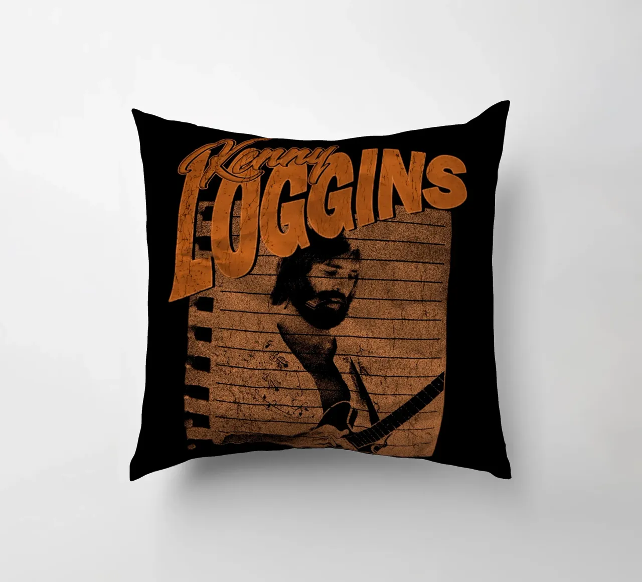 Silhouette Pop Kenny Loggins cuscino da mannys_artt