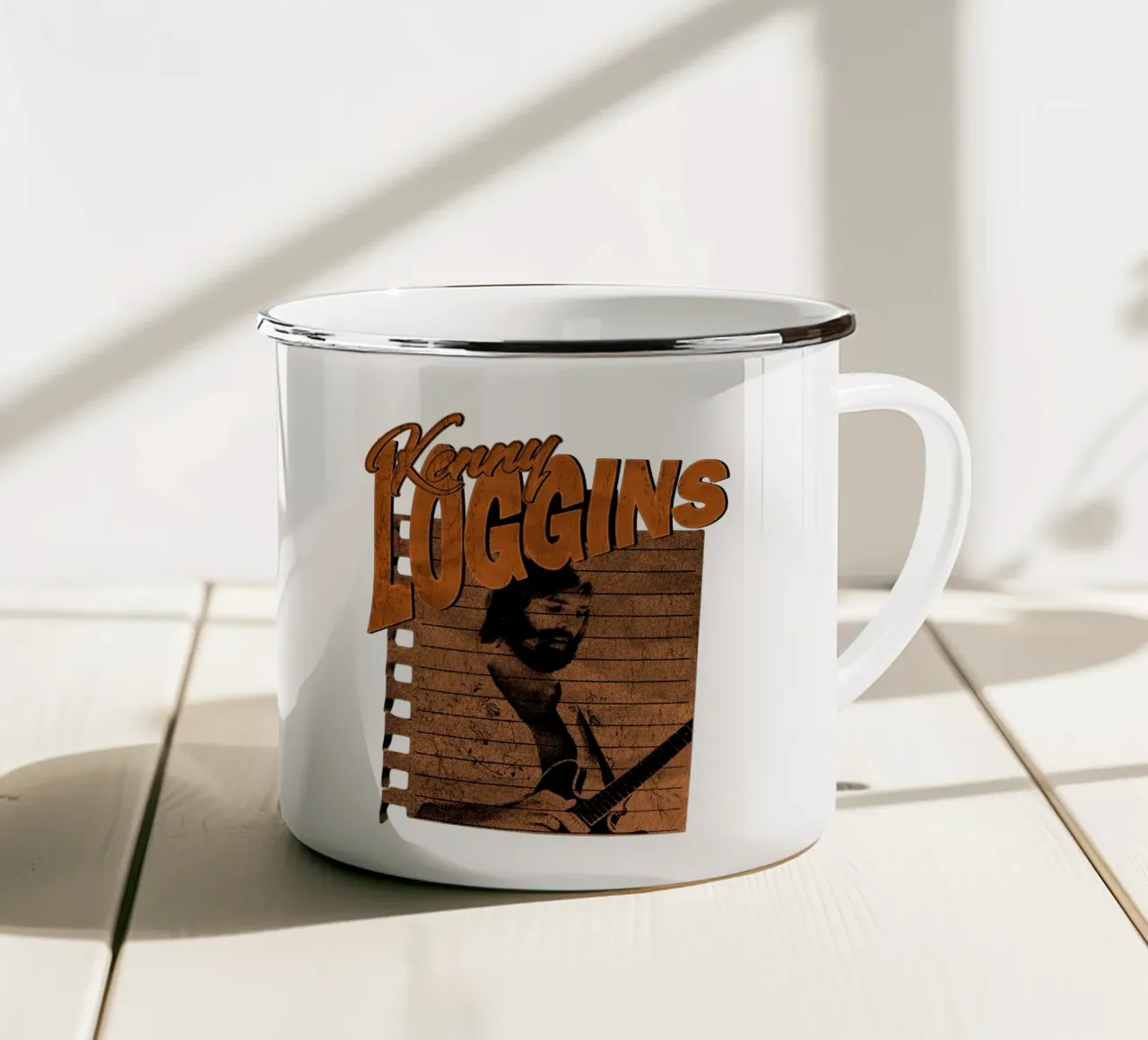 Silhouette Pop Kenny Loggins tazza in smalto da mannys_artt