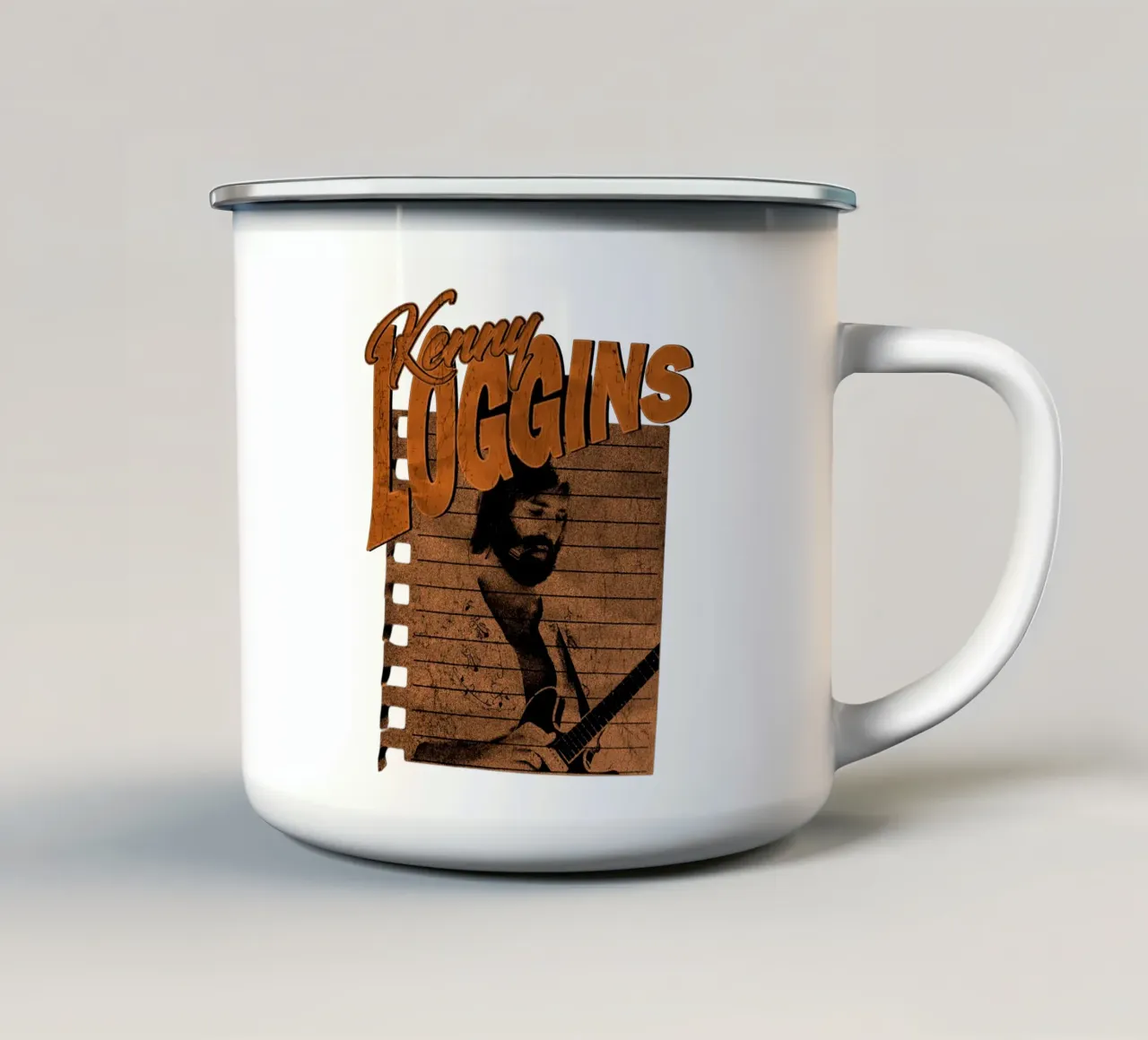 Silhouette Pop Kenny Loggins tazza in smalto da mannys_artt