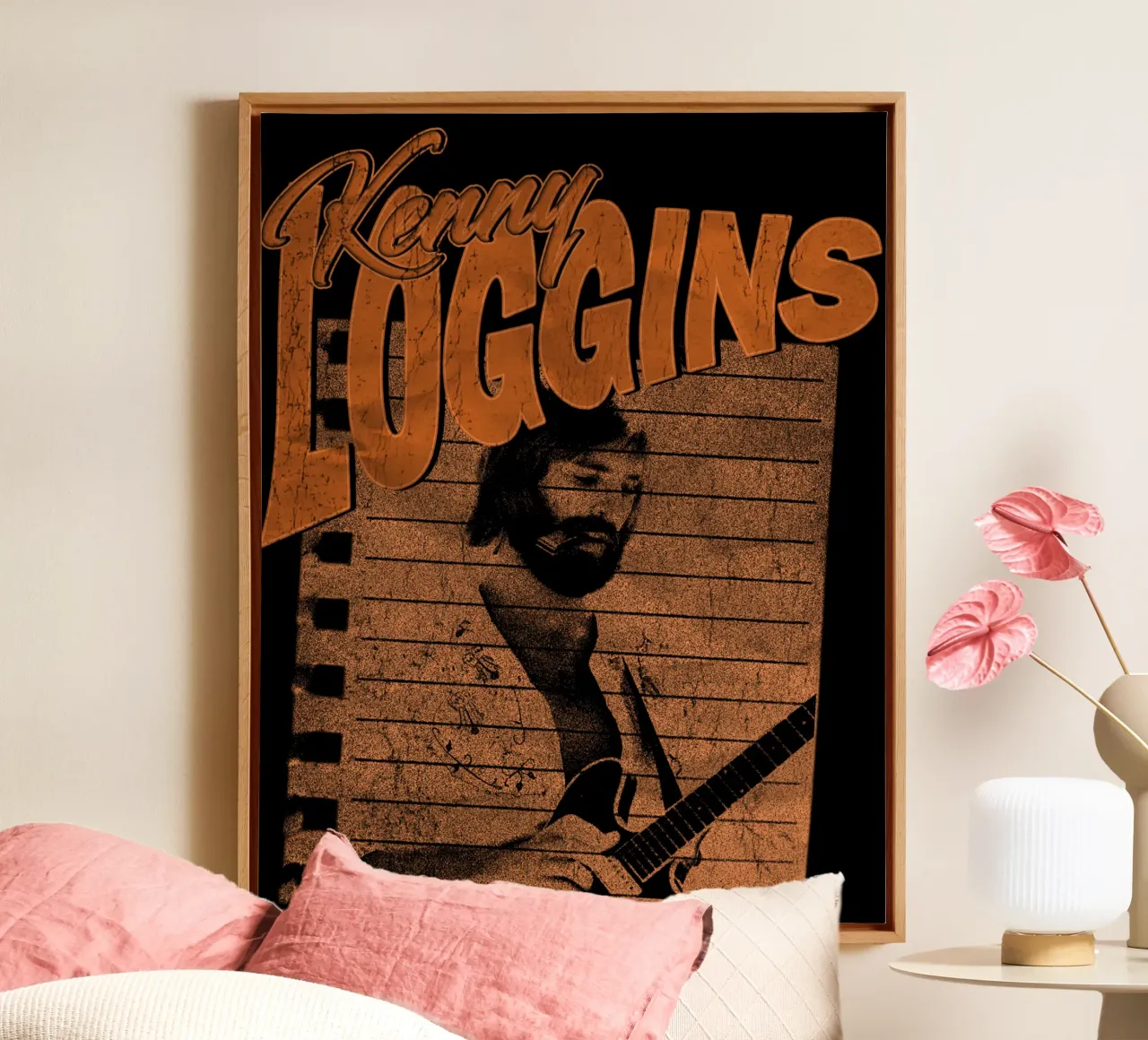 Silhouette Pop Kenny Loggins canvas with Floater frame by mannys_artt