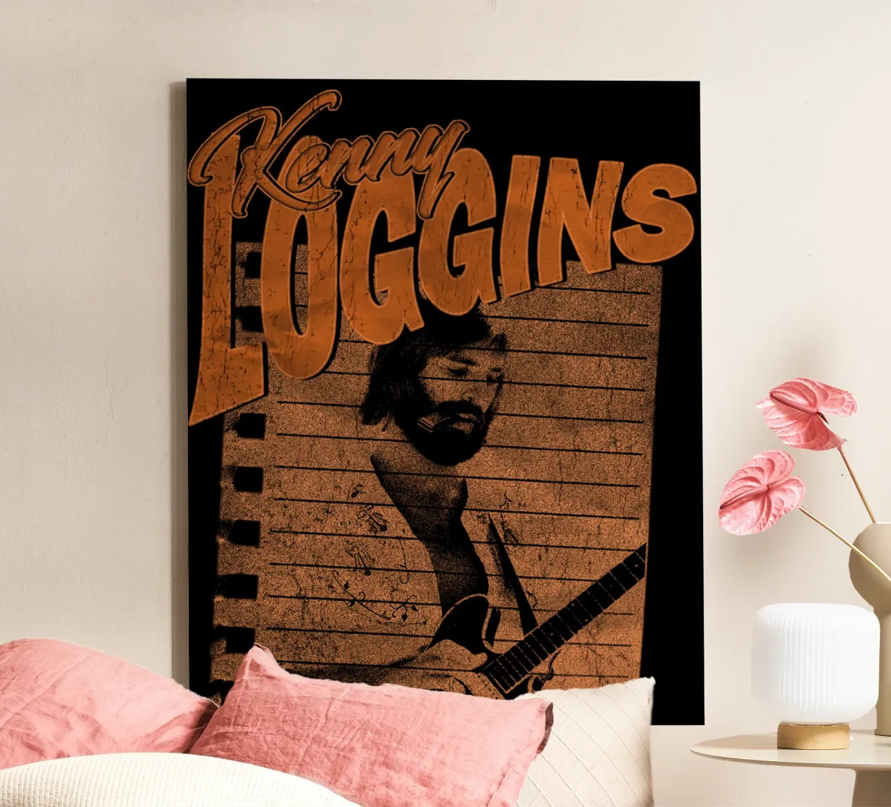Silhouette Pop Kenny Loggins canvas with Floater frame by mannys_artt