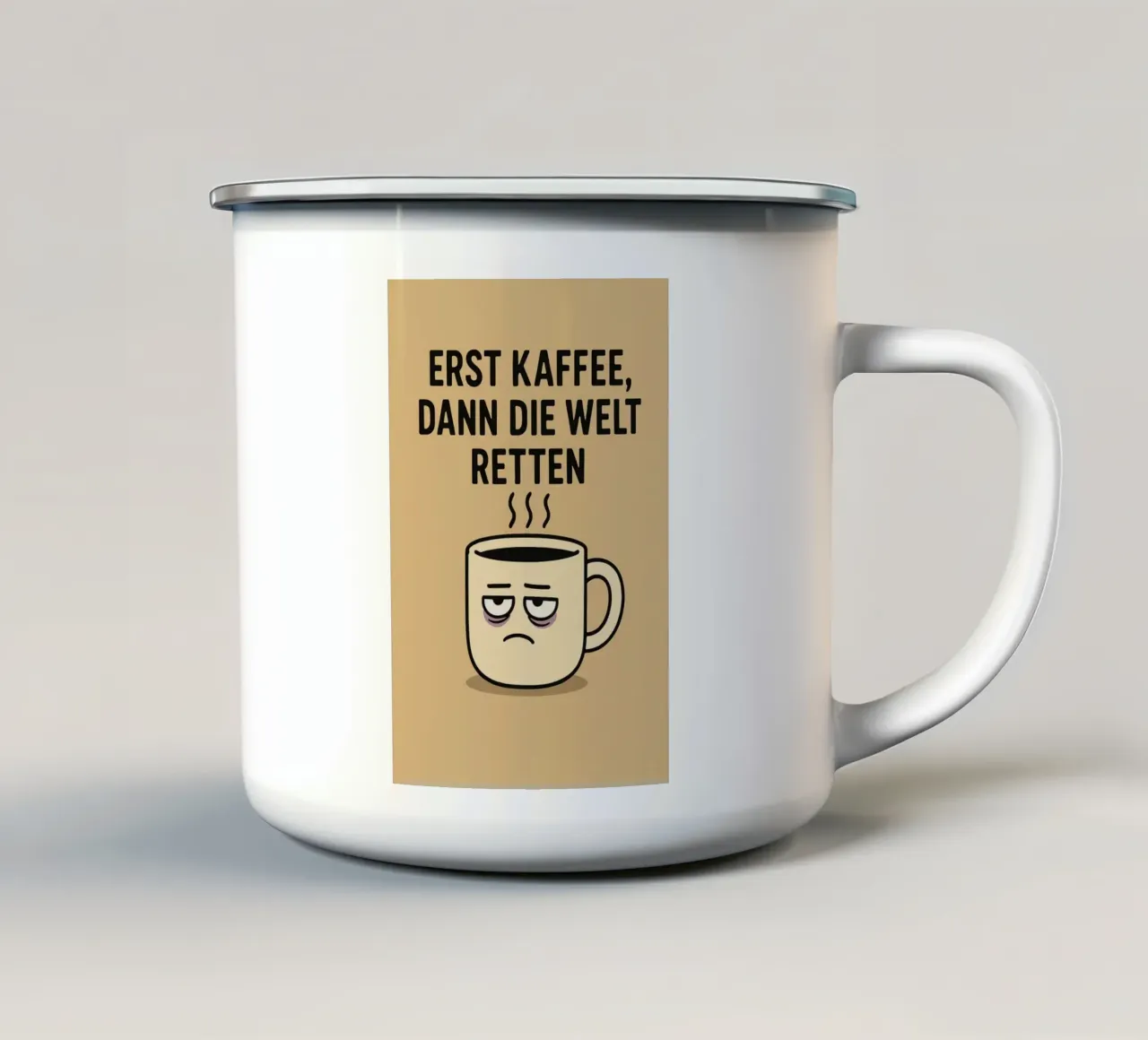 Kaffee Morgenmuffel tazza in smalto da Alina