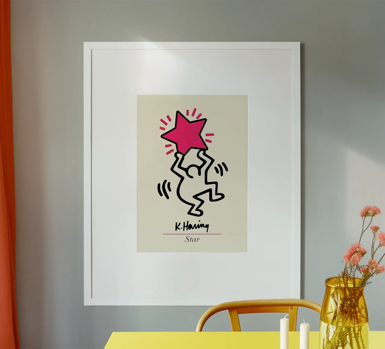Maglietta classica He Dancing poster con telaio in legno da brands1.0